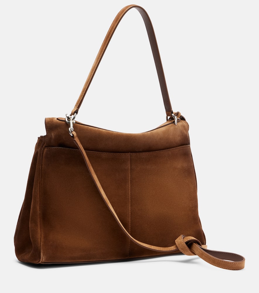 Balenciaga Rodeo Medium Suede Tote Bag In Brown