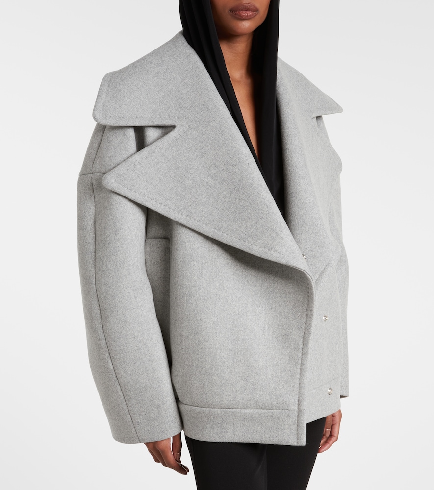  Balmain Balmain Oversized Wool And Cashmere Peacoat 
