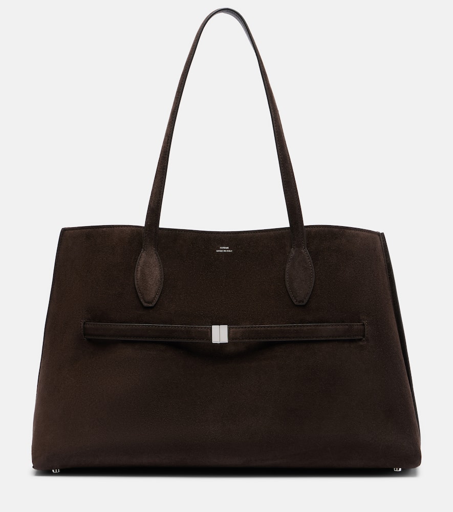 Totême Lounge Suede Tote Bag In Brown
