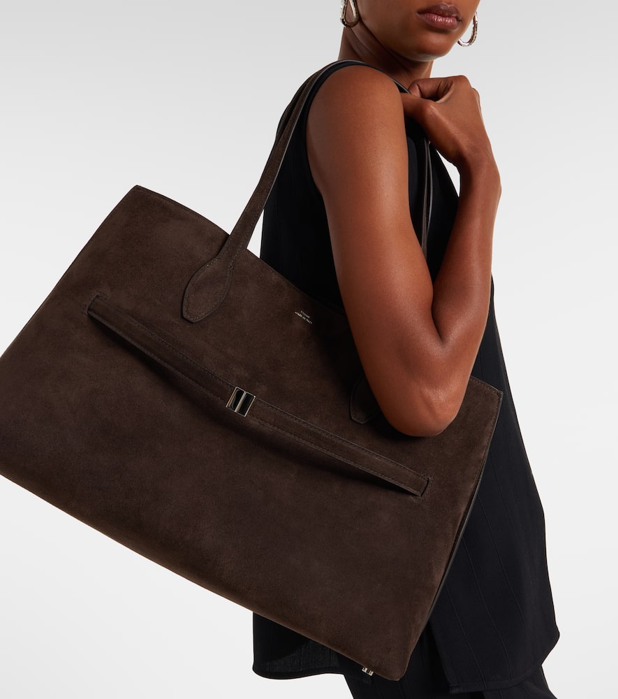 Totême Lounge Suede Tote Bag In Brown