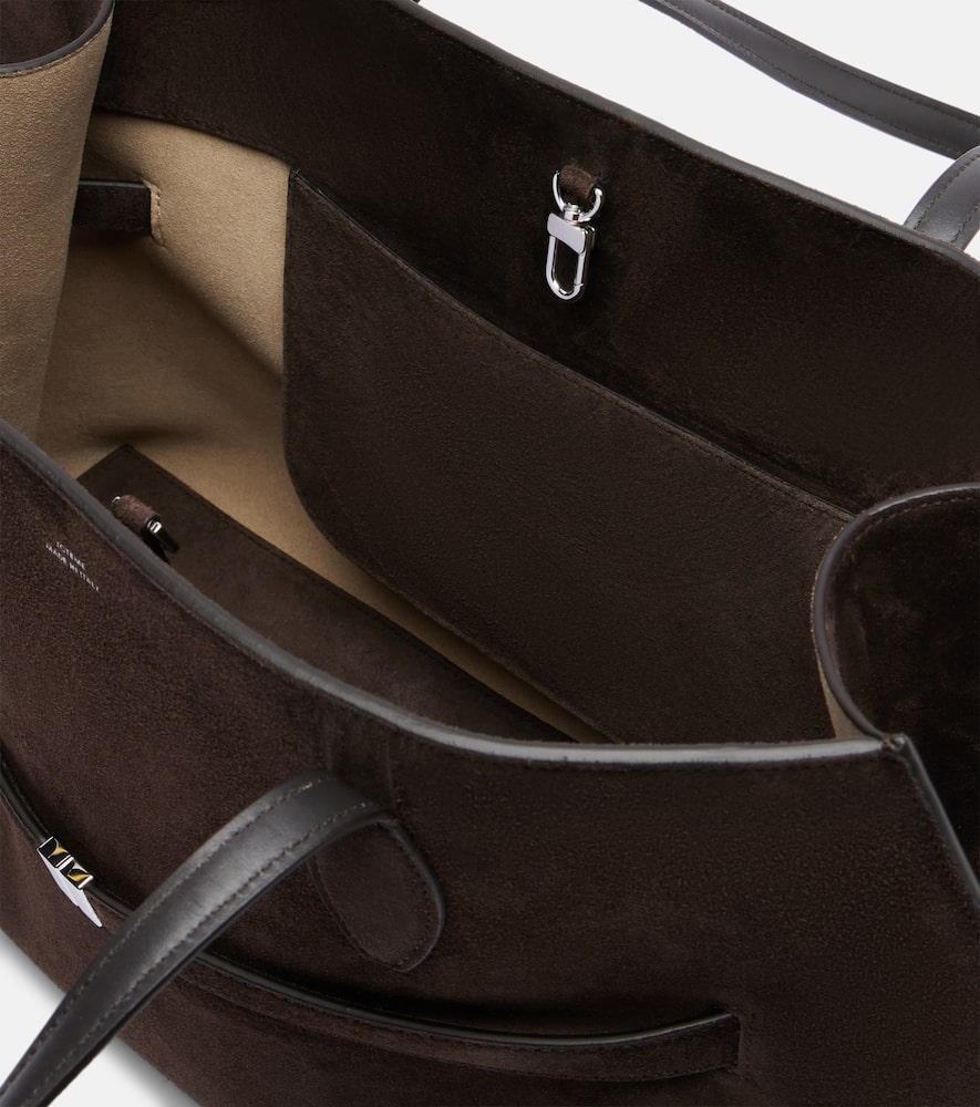 Totême Lounge Suede Tote Bag In Brown
