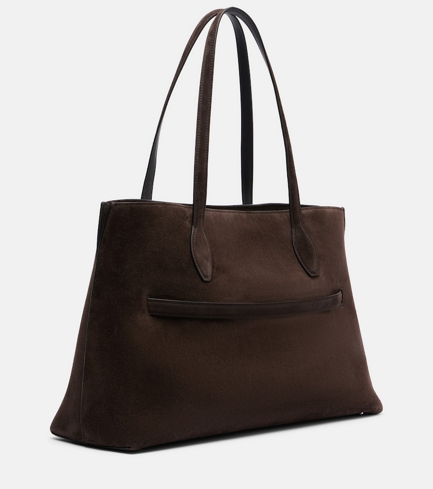 Totême Lounge Suede Tote Bag In Brown