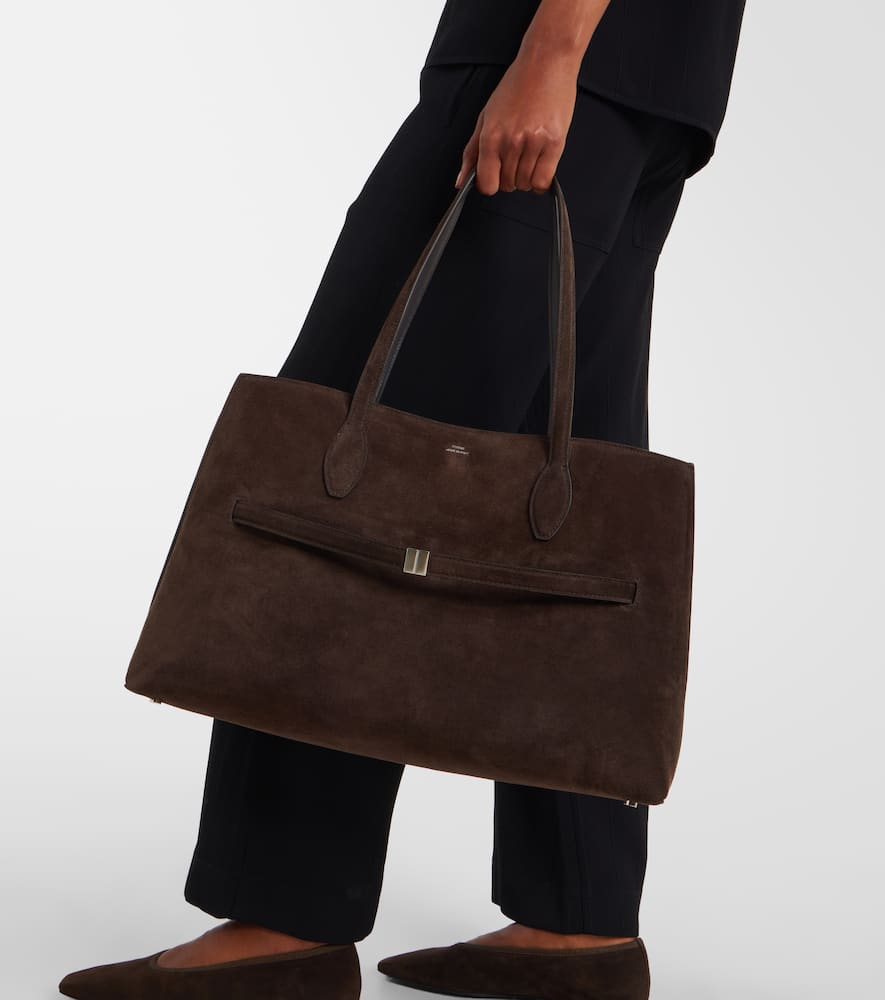 Totême Lounge Suede Tote Bag In Brown
