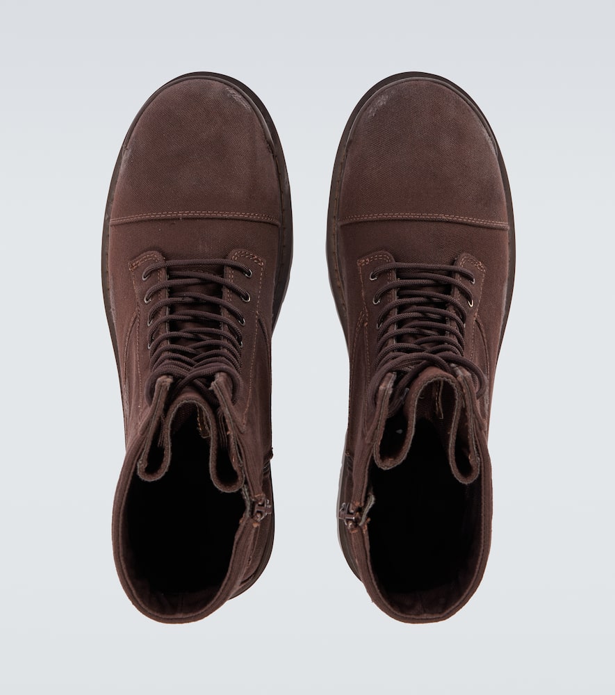 Balenciaga Strike Combat Boots In Brown