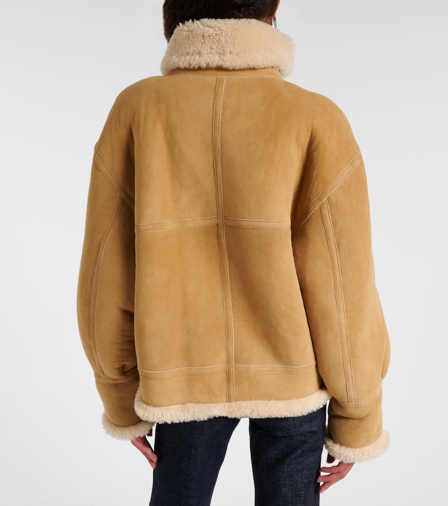  Nour Hammour Nour Hammour Portia Shearling-lined Suede Jacket 