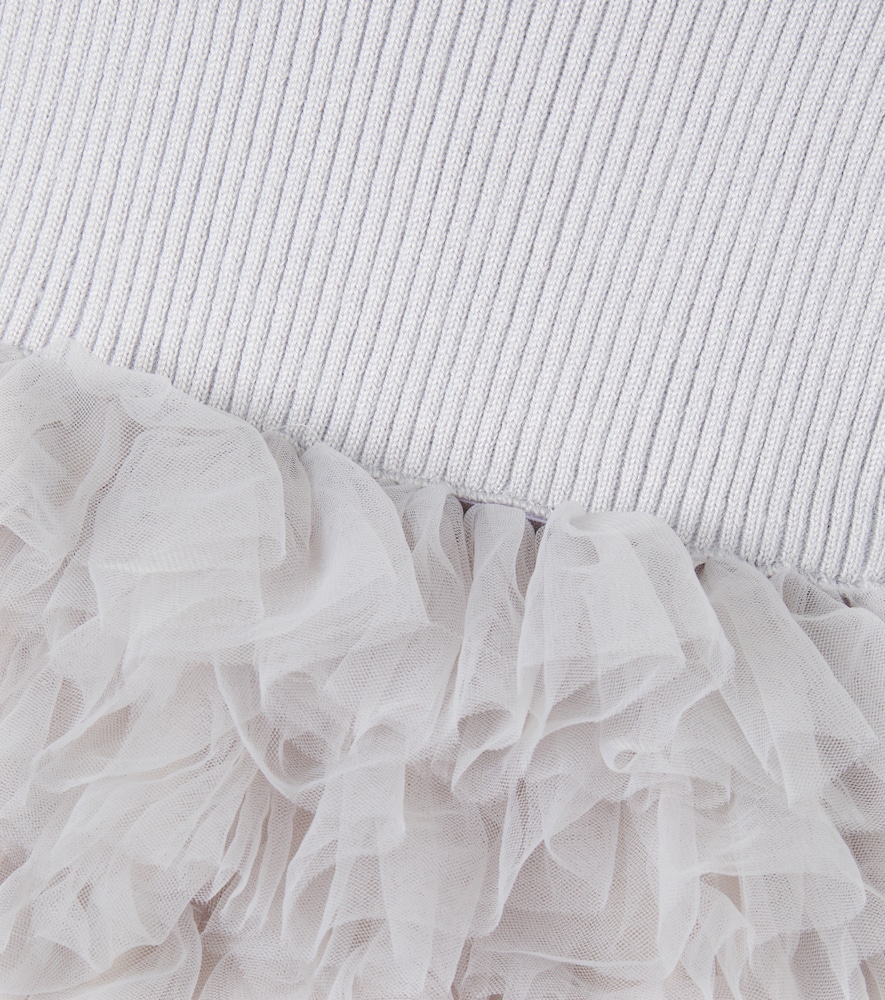  Donsje Donsje Baby Cecilly Wool-blend Tulle Dress 