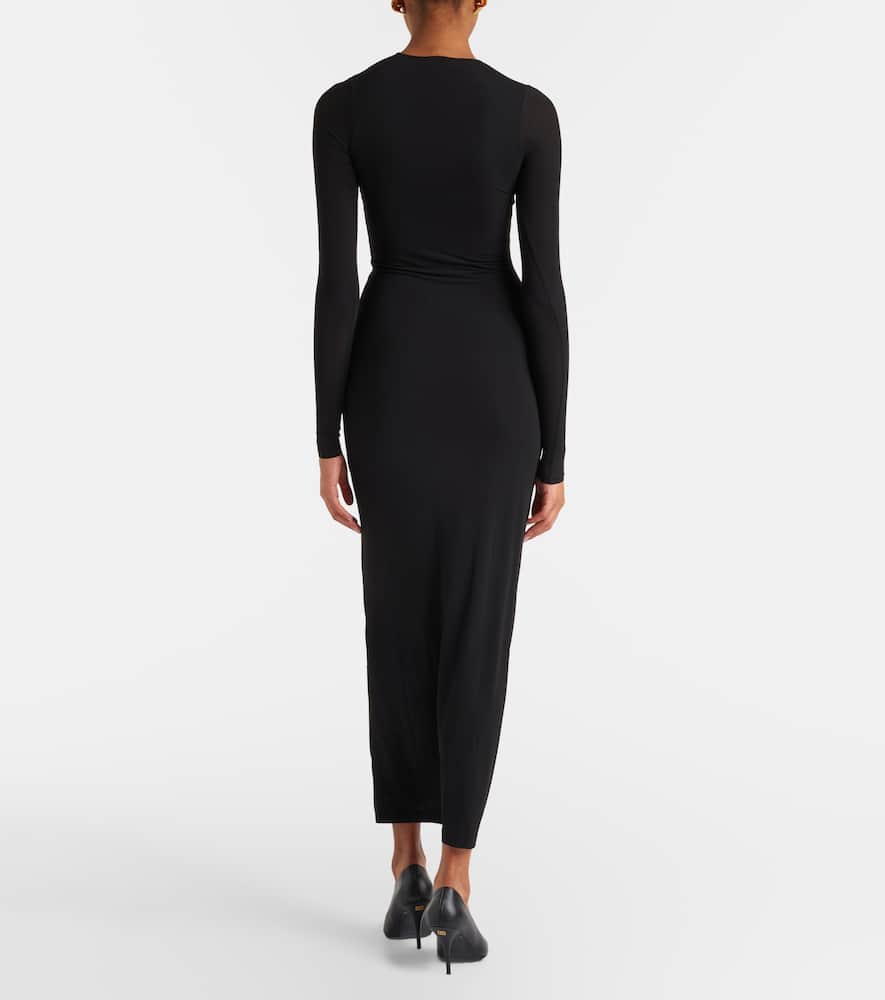 Wardrobe.nyc Wardrobe. Nyc Semi-sheer Jersey Midi Dress In Black