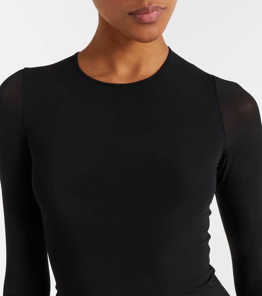 Wardrobe.nyc Wardrobe. Nyc Semi-sheer Jersey Midi Dress In Black