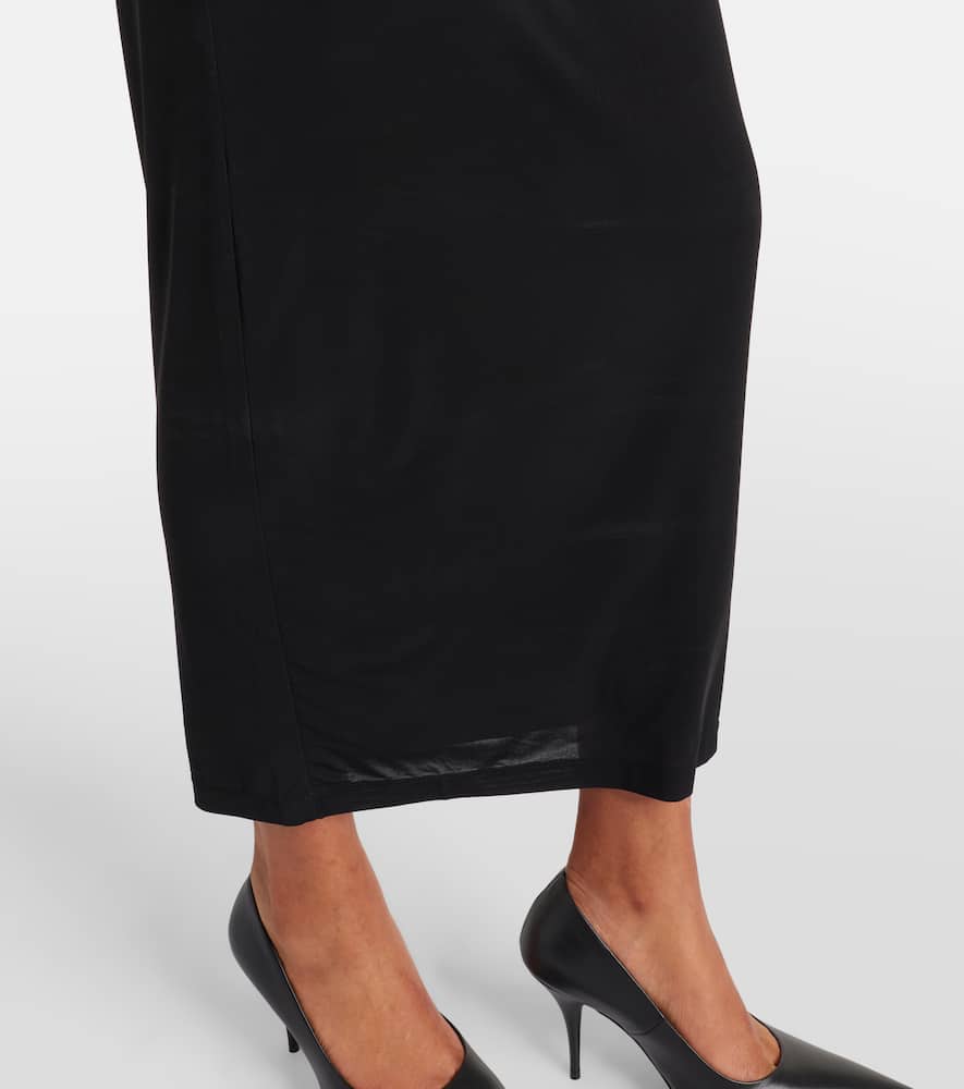 Wardrobe.nyc Wardrobe. Nyc Semi-sheer Jersey Midi Dress In Black