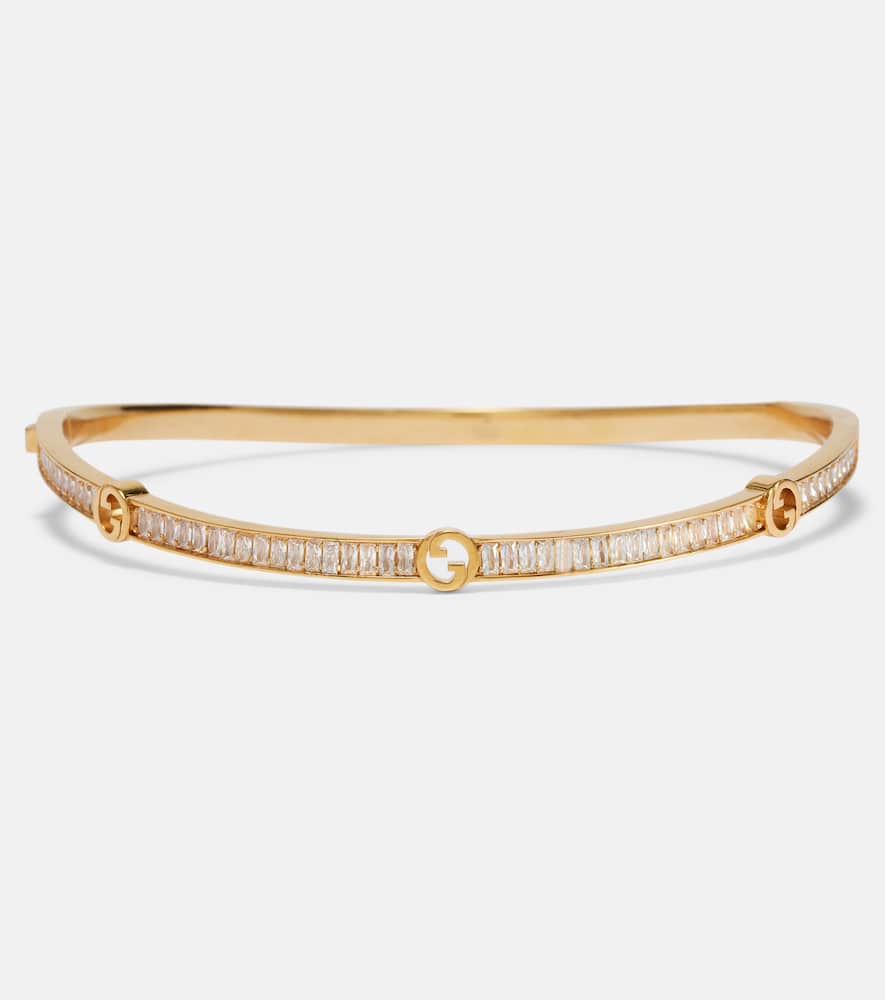 Gucci Blondie Embellished Gold-plated Choker In Gold