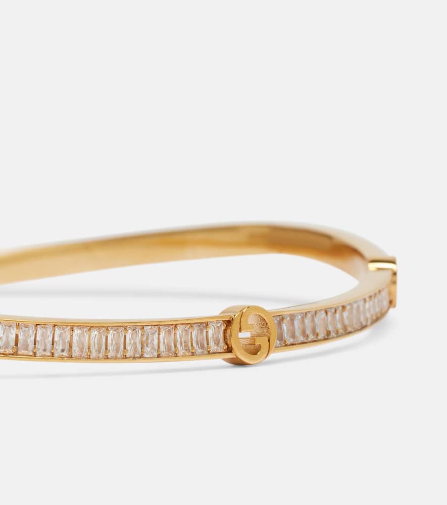 Gucci Blondie Embellished Gold-plated Choker In Gold