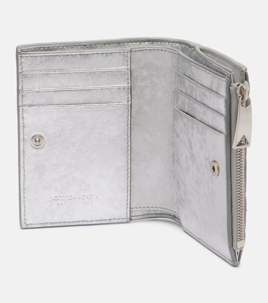 Bottega Veneta Intrecciato Small Leather Bifold Wallet In White