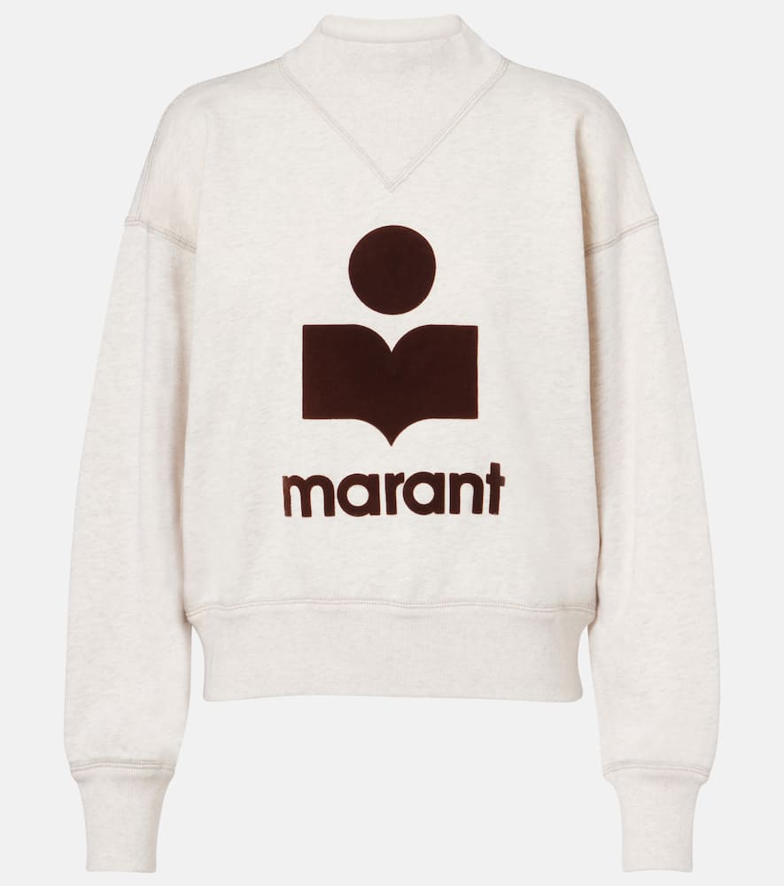 Isabel Marant Étoile Moby Logo Cotton-blend Sweatshirt In Gray