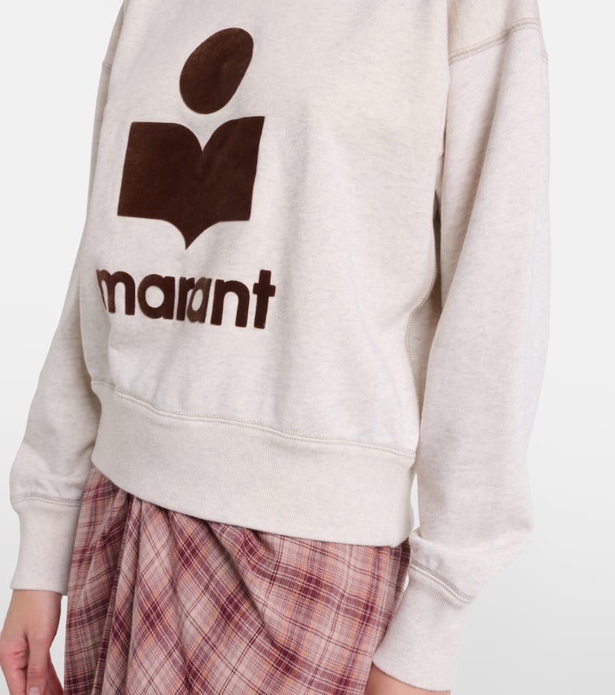 Isabel Marant Étoile Moby Logo Cotton-blend Sweatshirt In Gray