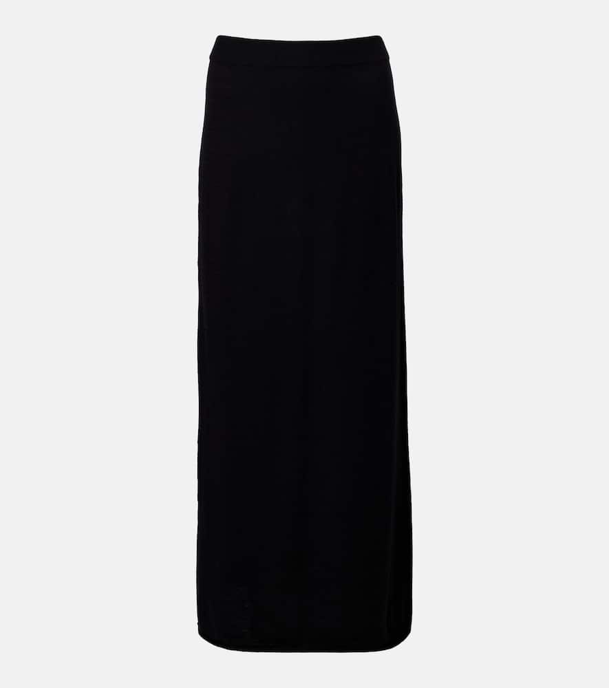 Lisa Yang Charlotta Cotton And Cashmere Maxi Skirt In Black