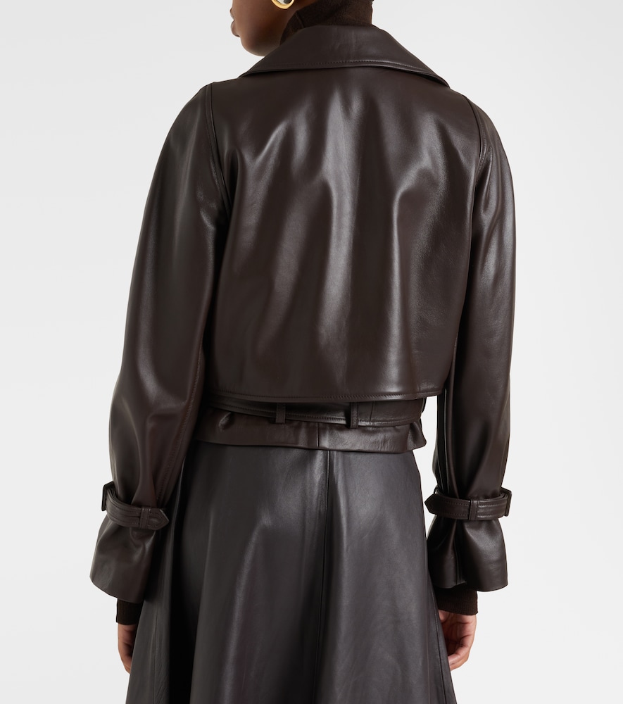  Nour Hammour Nour Hammour Cropped-jacke Hatti Aus Leder 
