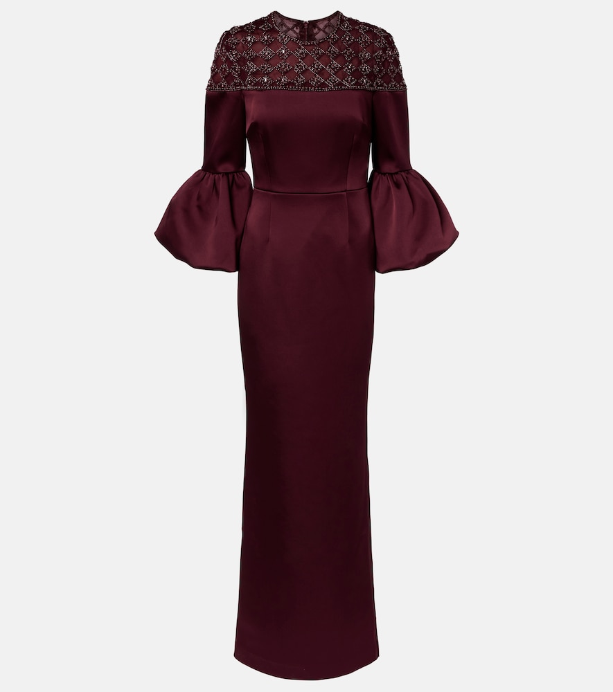 Rebecca Vallance Alora embellished satin gown