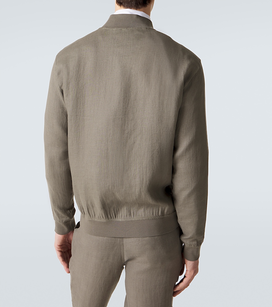  Kiton Kiton Bomberjacke Aus Leinen 