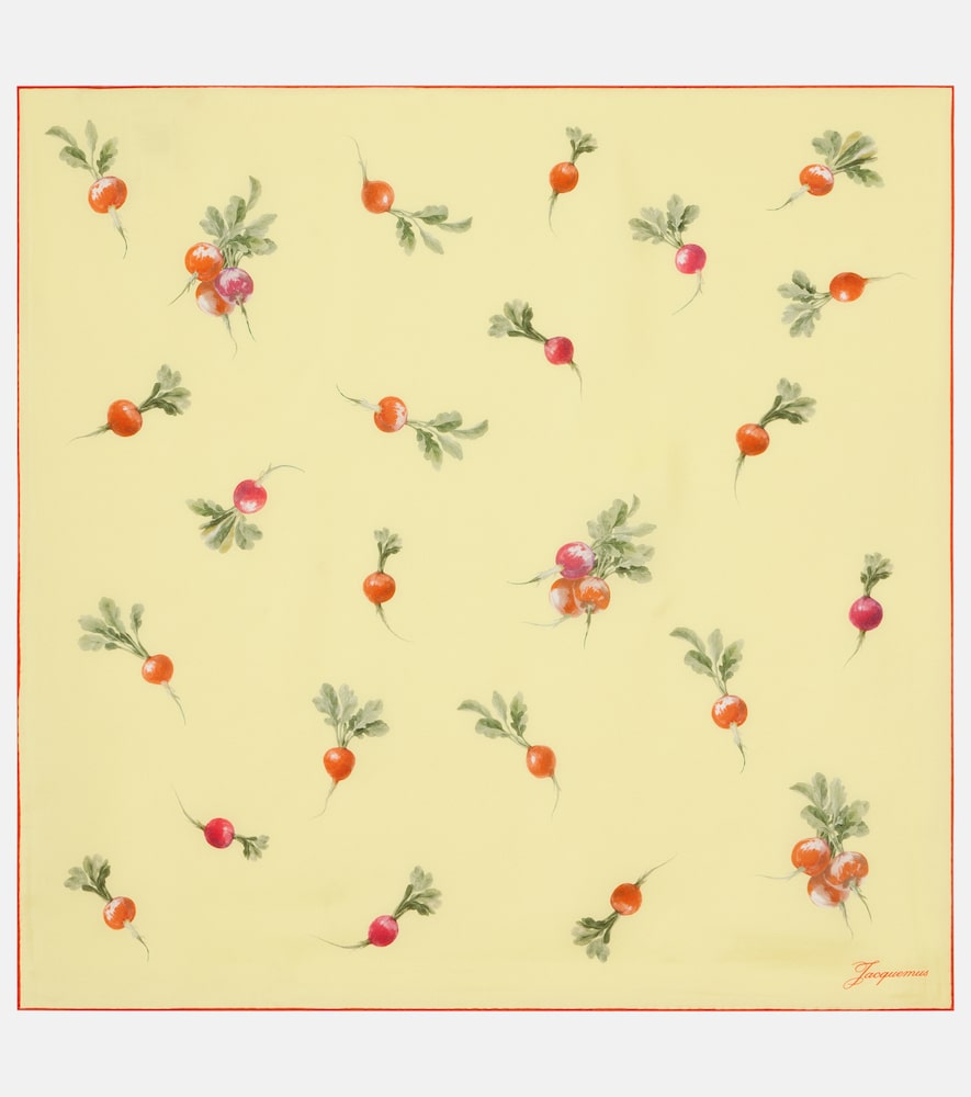 Jacquemus Raddish printed silk scarf