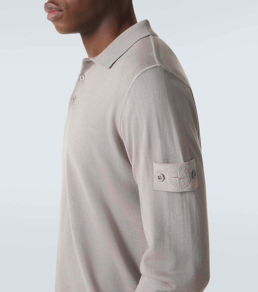  Stone Island Stone Island Polohemd Compass Aus Schurwolle 
