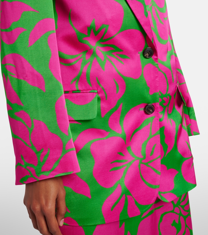  Dries Van Noten Dries Van Noten Floral Satin Blazer 