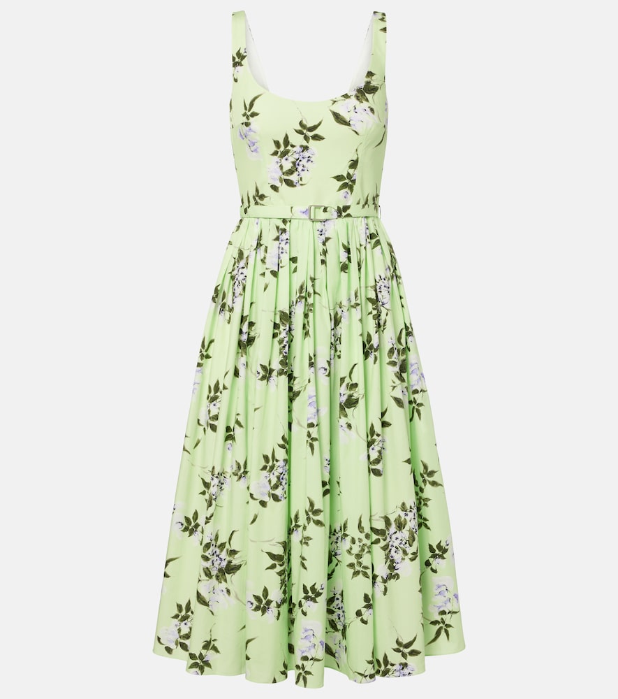 Emilia Wickstead Eglantine floral belted cotton midi dress