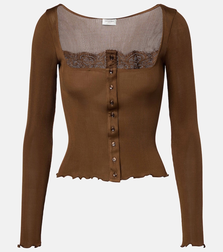 Saint Laurent Top en soie dentelle 1100 €