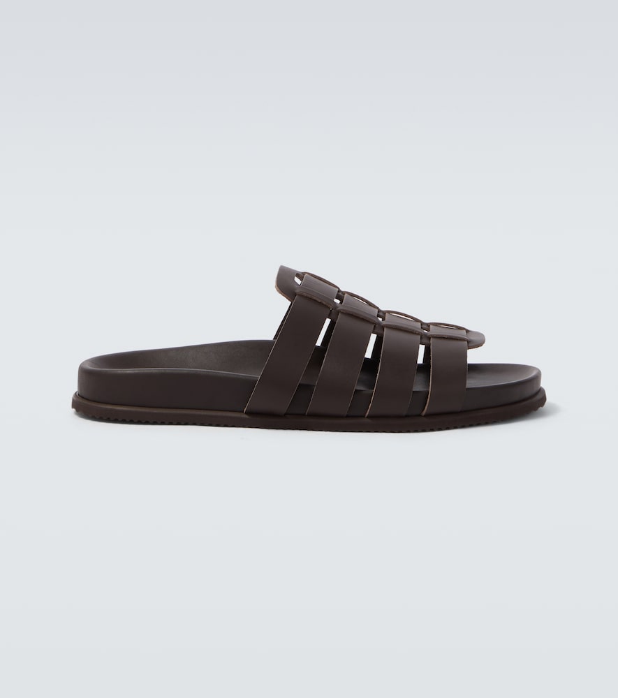 Ancient Greek Sandals Laodamas leather fisherman sandals