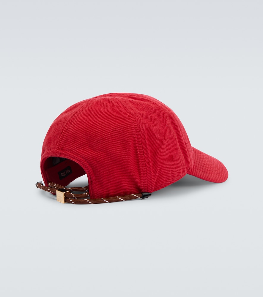  Miu Miu Miu Miu Logo Denim Baseball Cap 