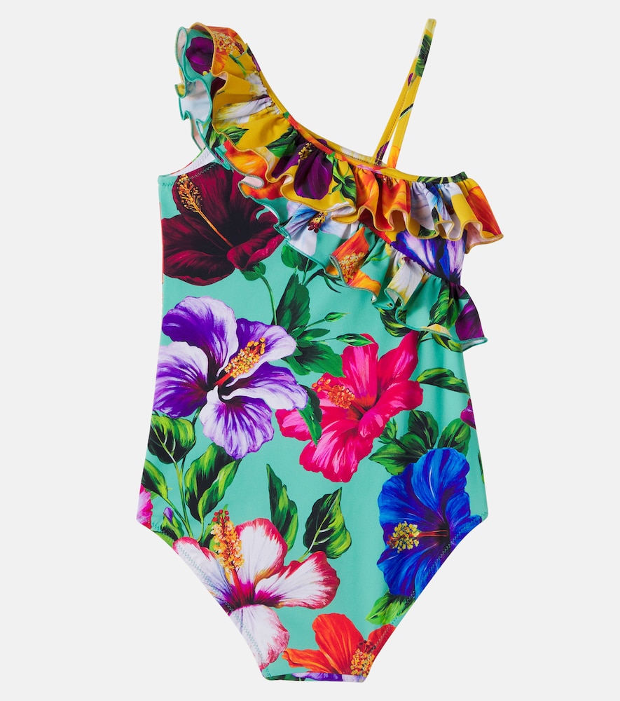  Dolce&gabbana Kids Dolce&gabbana Kids Floral Ruffled Swimsuit 