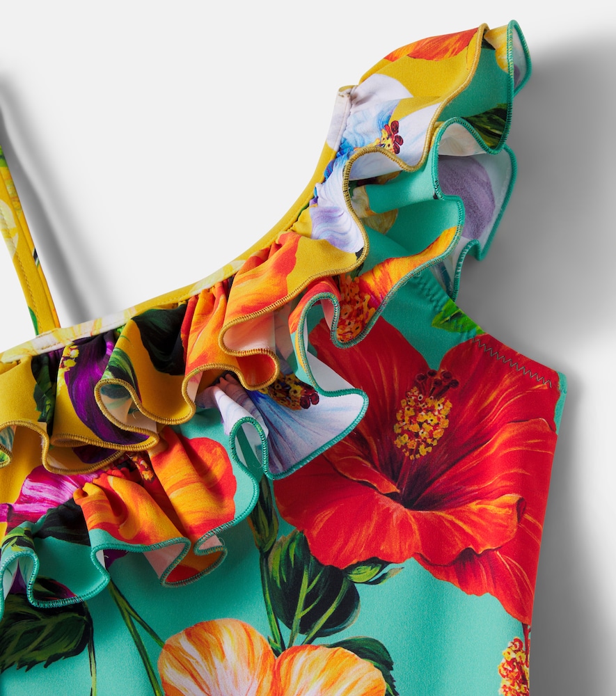  Dolce&gabbana Kids Dolce&gabbana Kids Floral Ruffled Swimsuit 