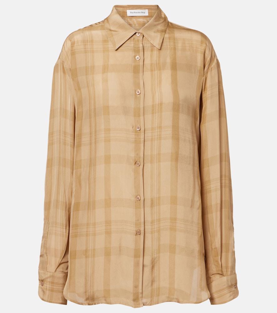 The Frankie Shop Peri checked twill shirt