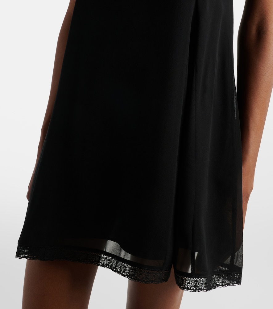  Posse Posse Priscilla Lace-trimmed Silk Minidress 
