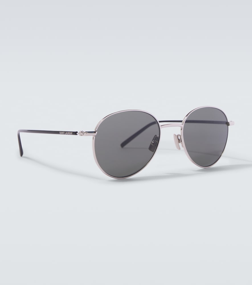  Saint Laurent Saint Laurent Logo Round Glasses 