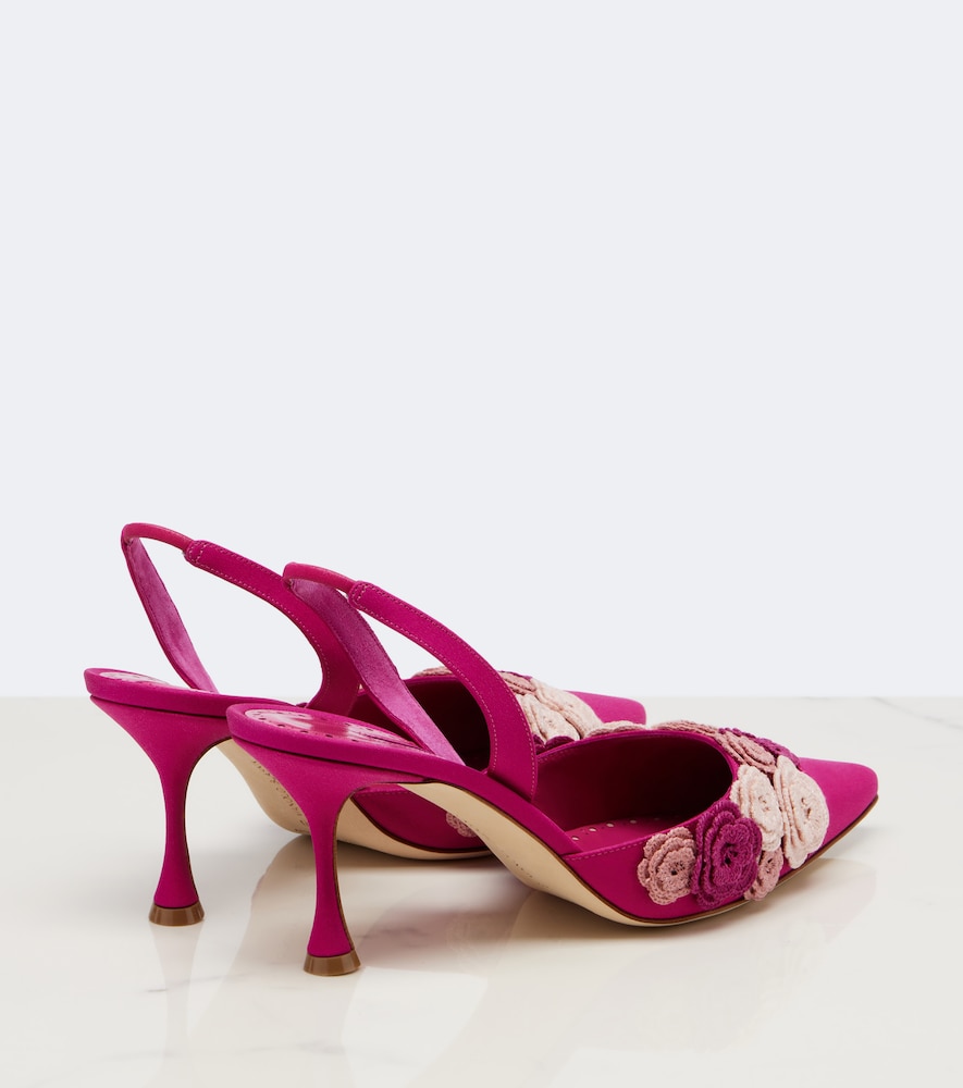 Svemuta Floral-Appliqué Slingback