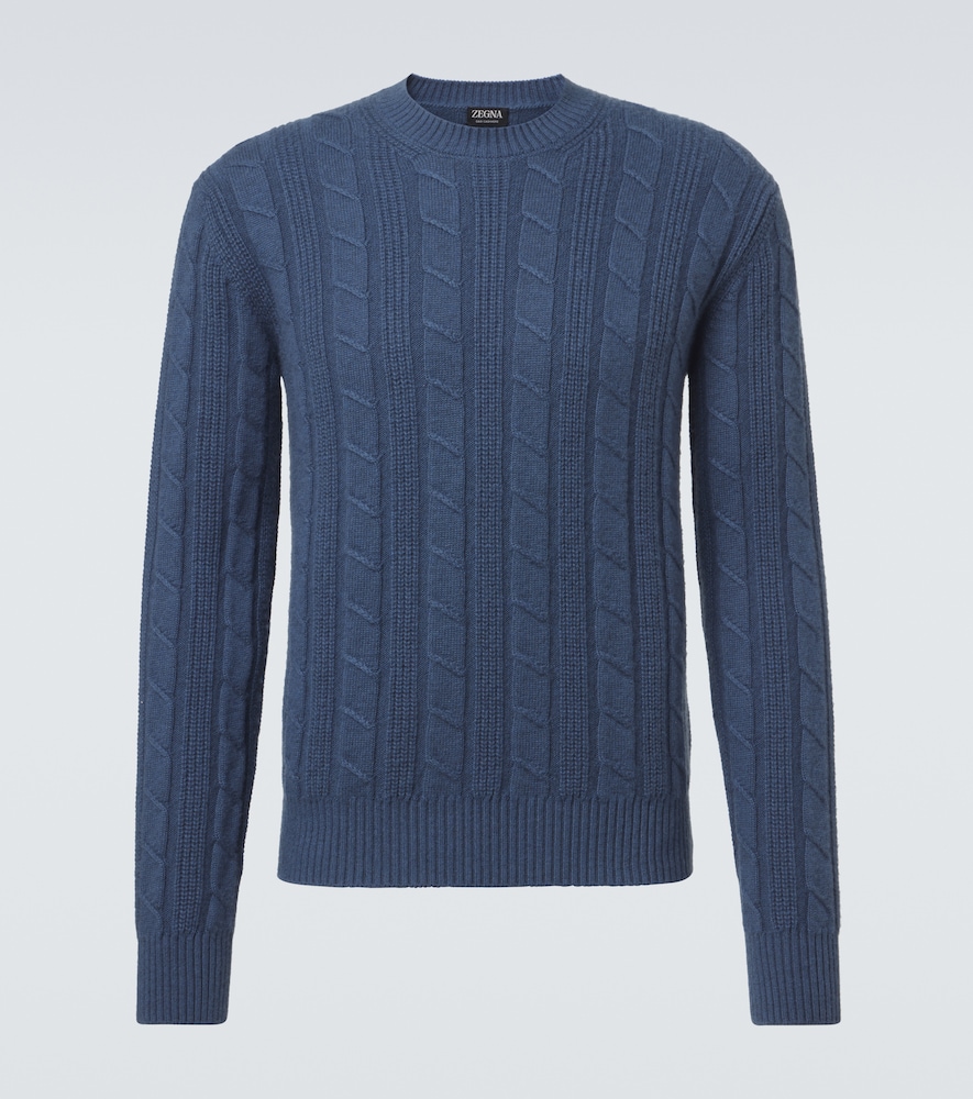 Zegna Cashmere Sweater In Blue
