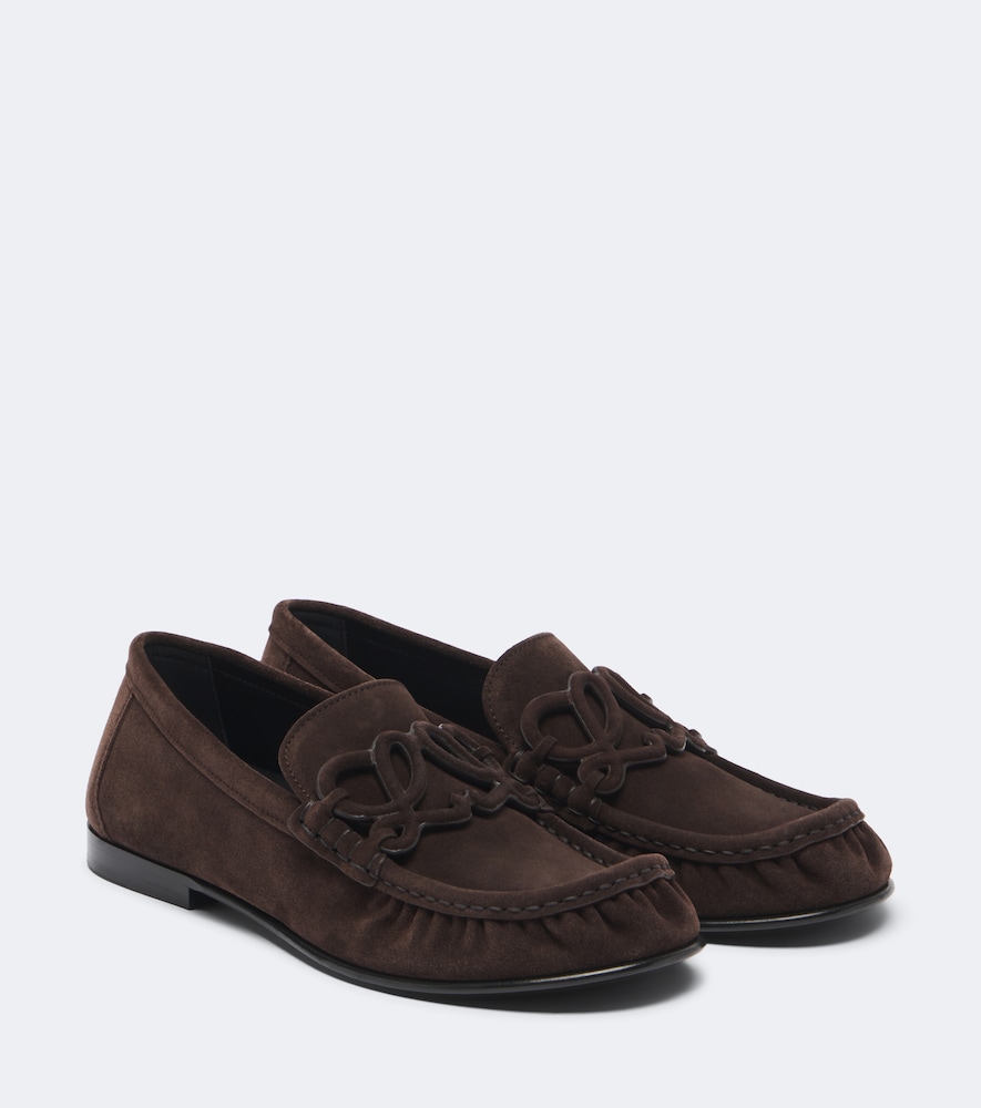 LOEWE Loewe Double L suede loafers