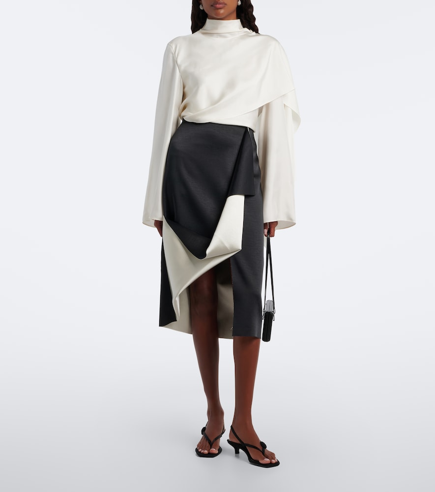 Róhe Draped Asymmetric Midi