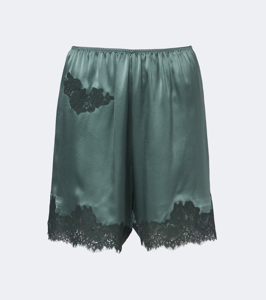 Dôen Shorts Irsa aus Seidensatin mit Spitze