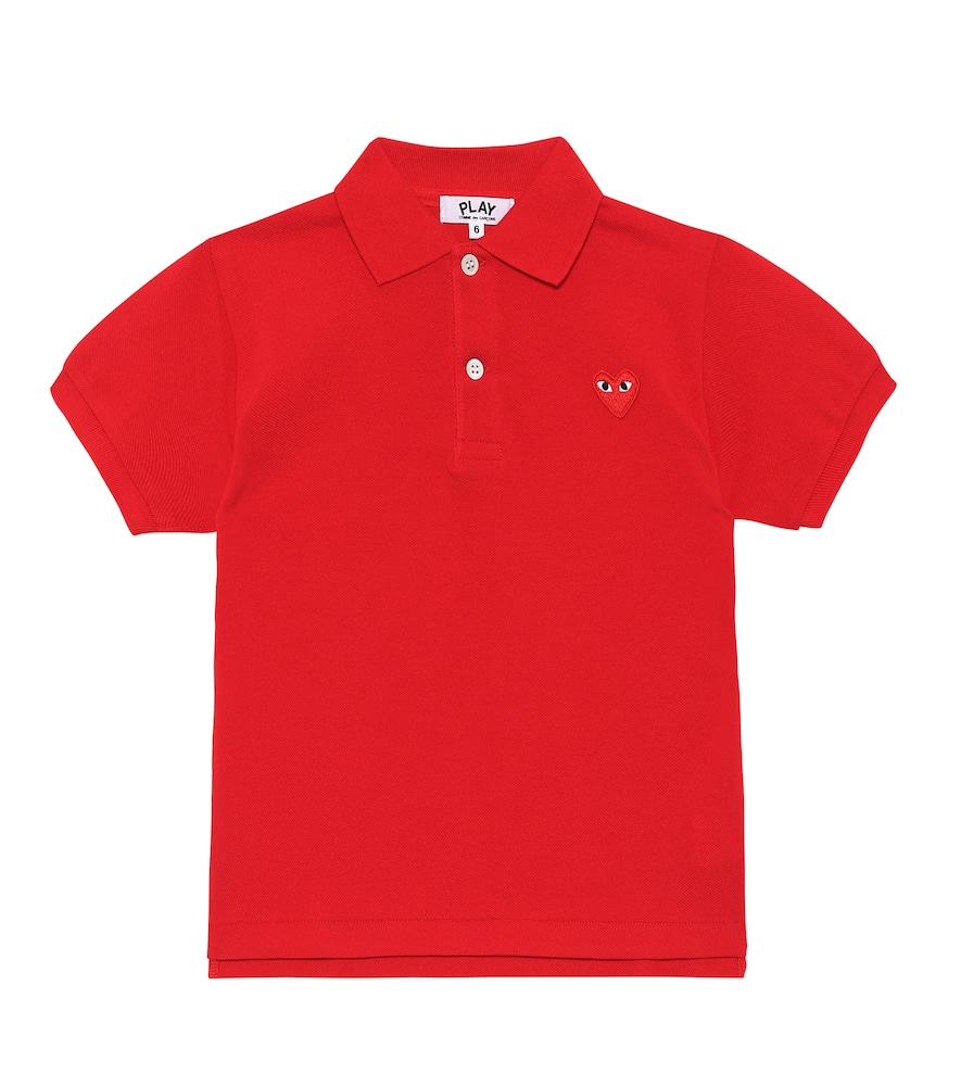 Comme des Garçons Play Kids Heart logo cotton polo shirt