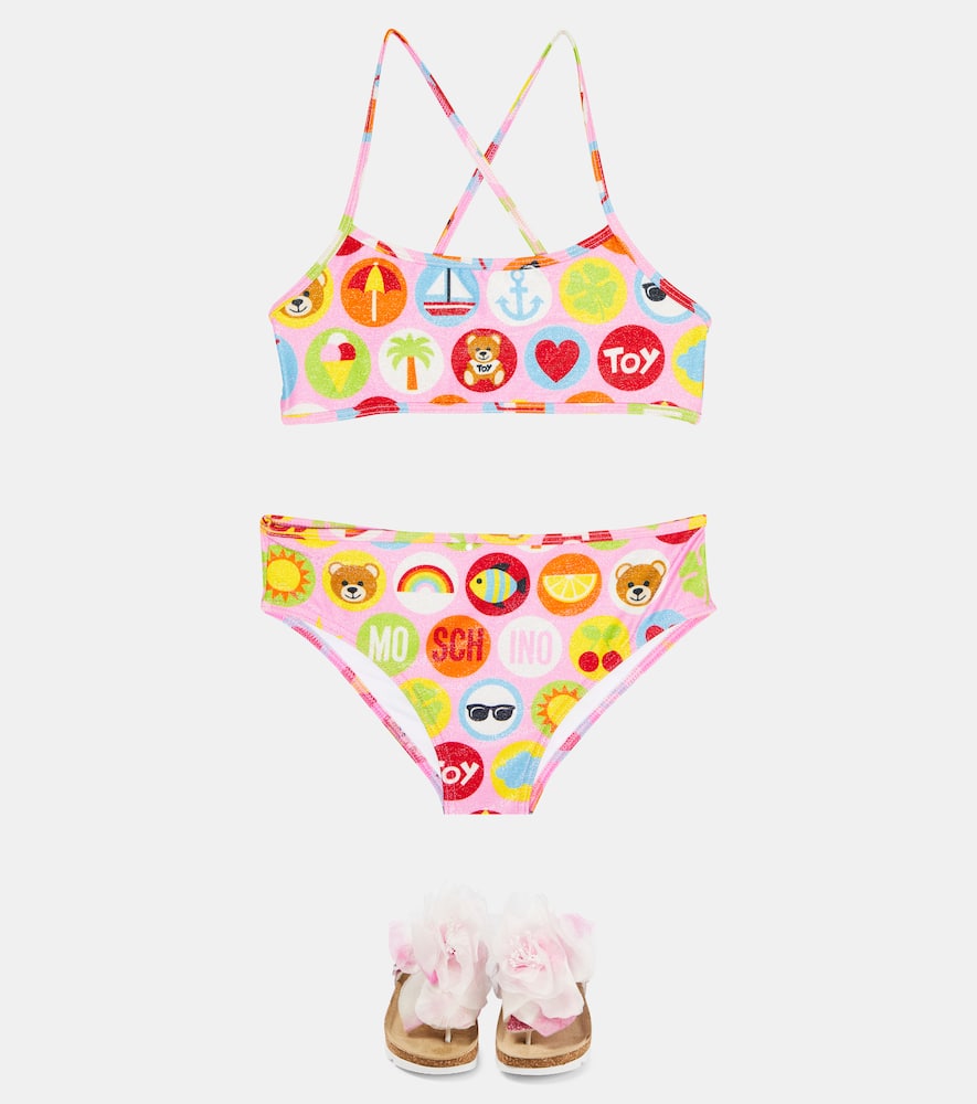 Moschino Printed Bikini In Pink Toy Pop