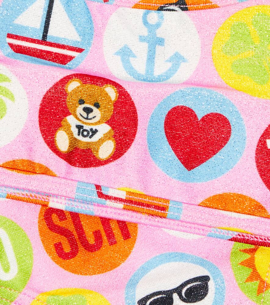 Moschino Printed Bikini In Pink Toy Pop