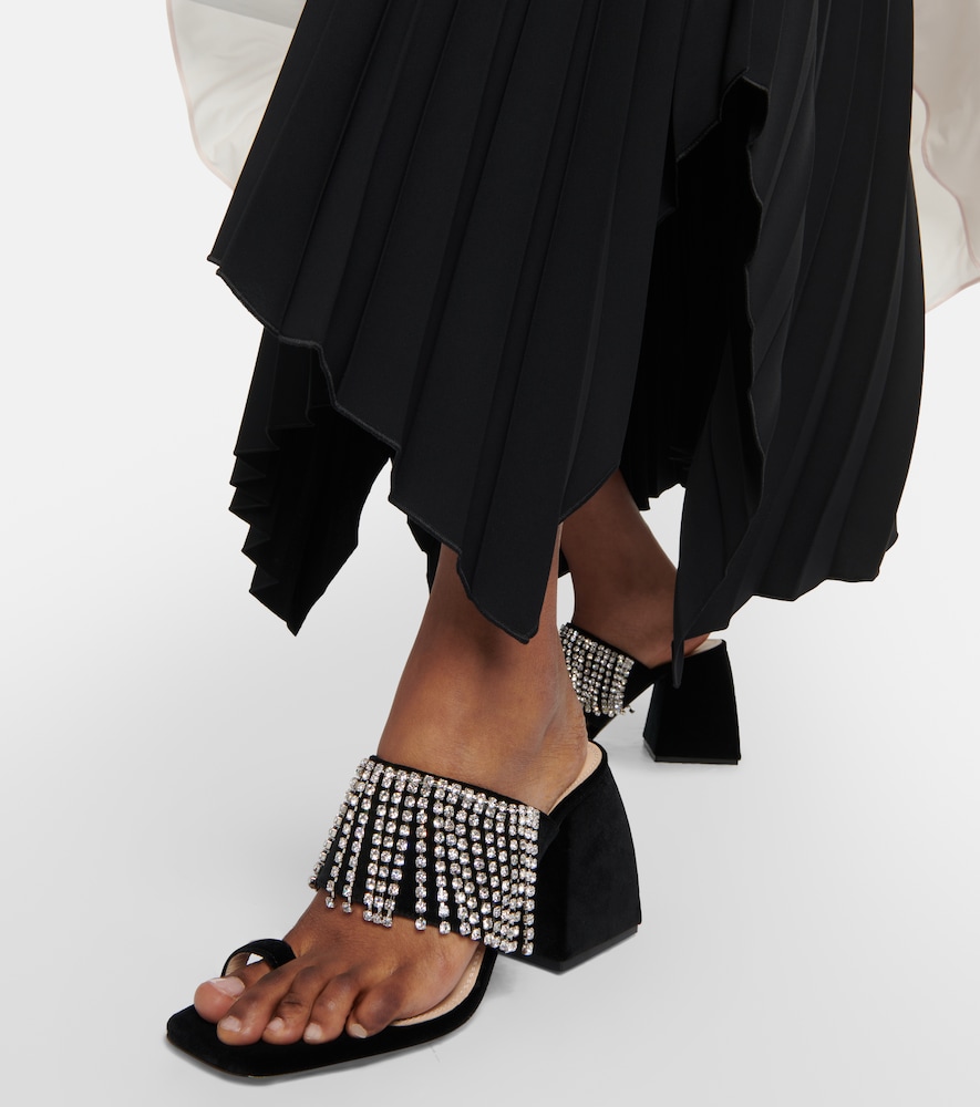 Bulla Preston Black Velvet High Sandals