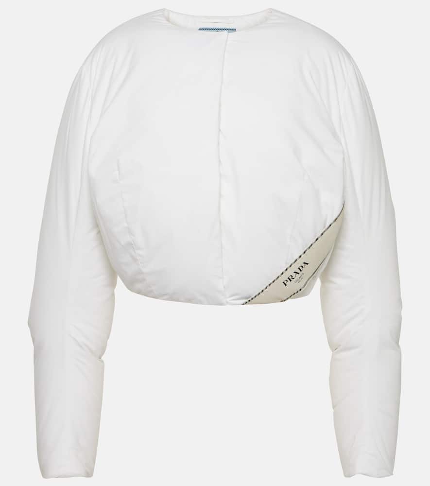 Cropped cotton down jacket