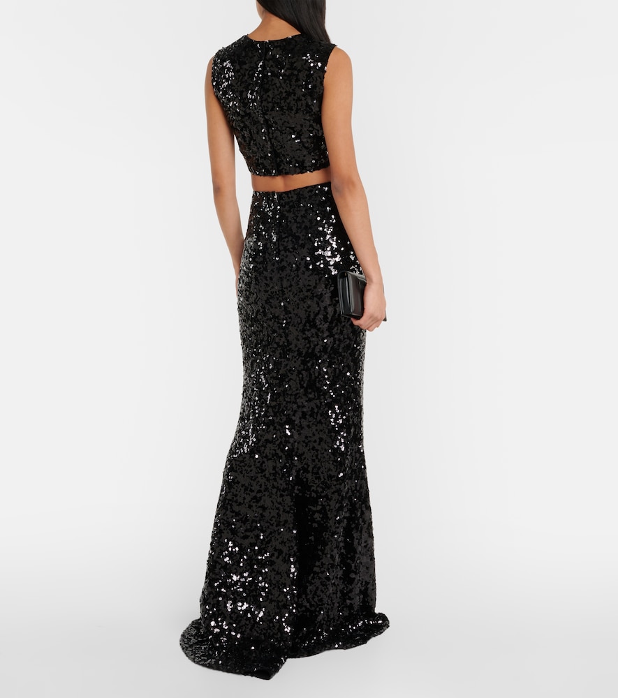 Dolce&gabbana Dolce&gabbana Sequined Maxi Skirt 