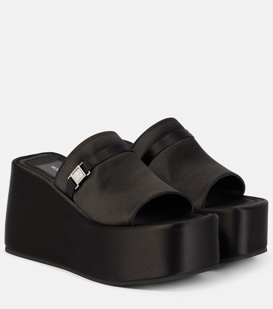 Bulla Yelena satin platform slides