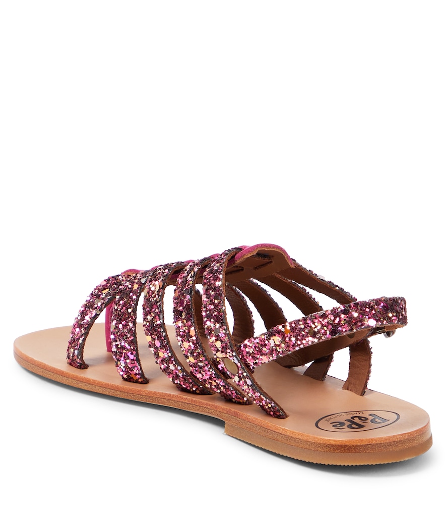  Pepe Pèpè Sandalen Galassia Aus Leder Mit Glitter 