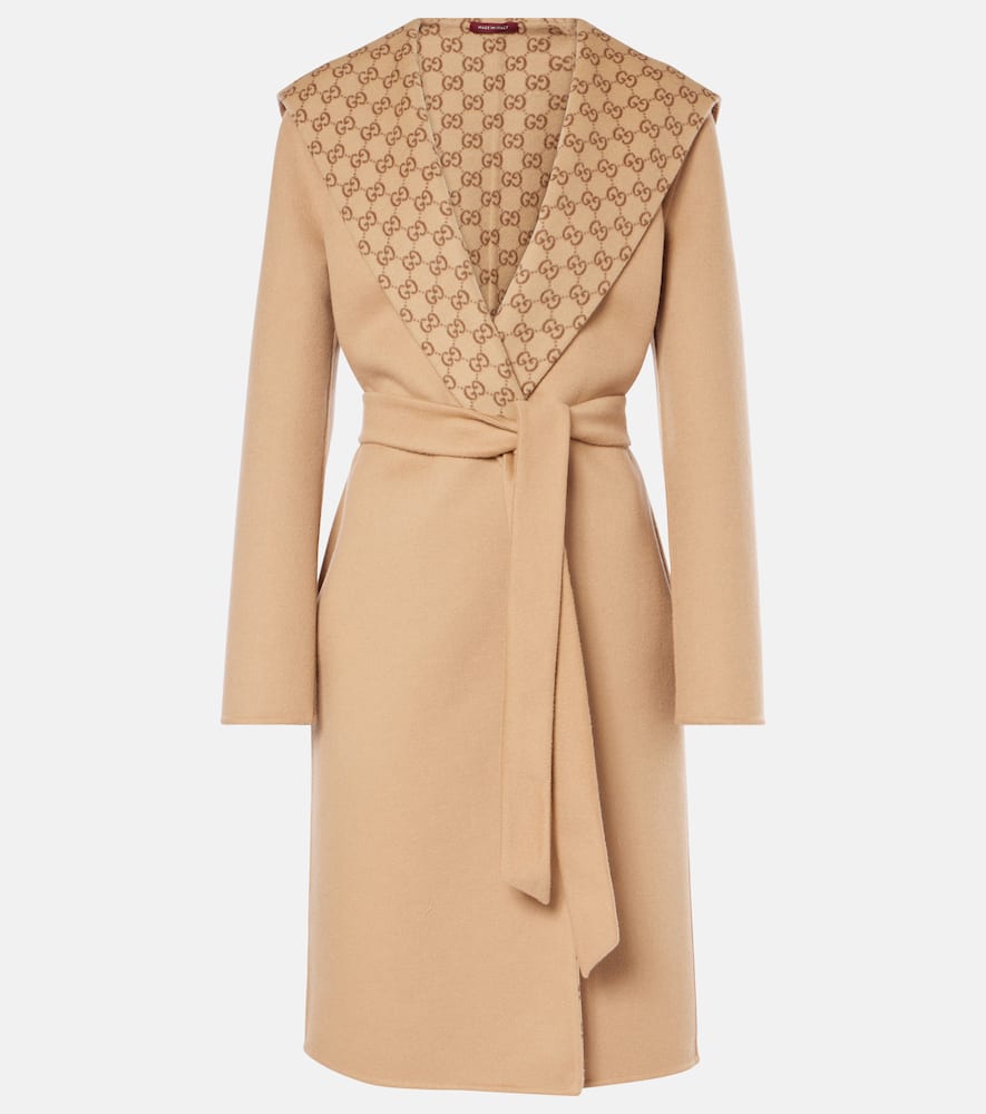 GG reversible wool and silk coat
