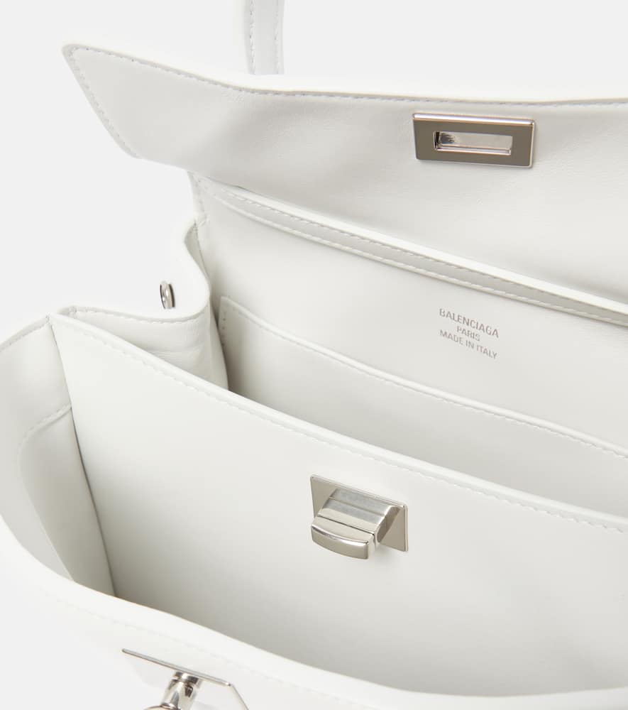 Balenciaga Mini Rodeo Leather Top Handle Bag In White