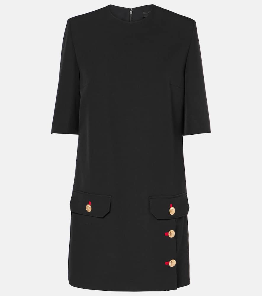 羊毛华达呢迷你连衣裙